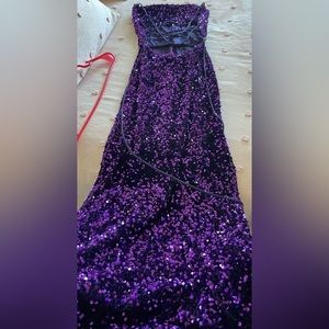 purple sequin dress